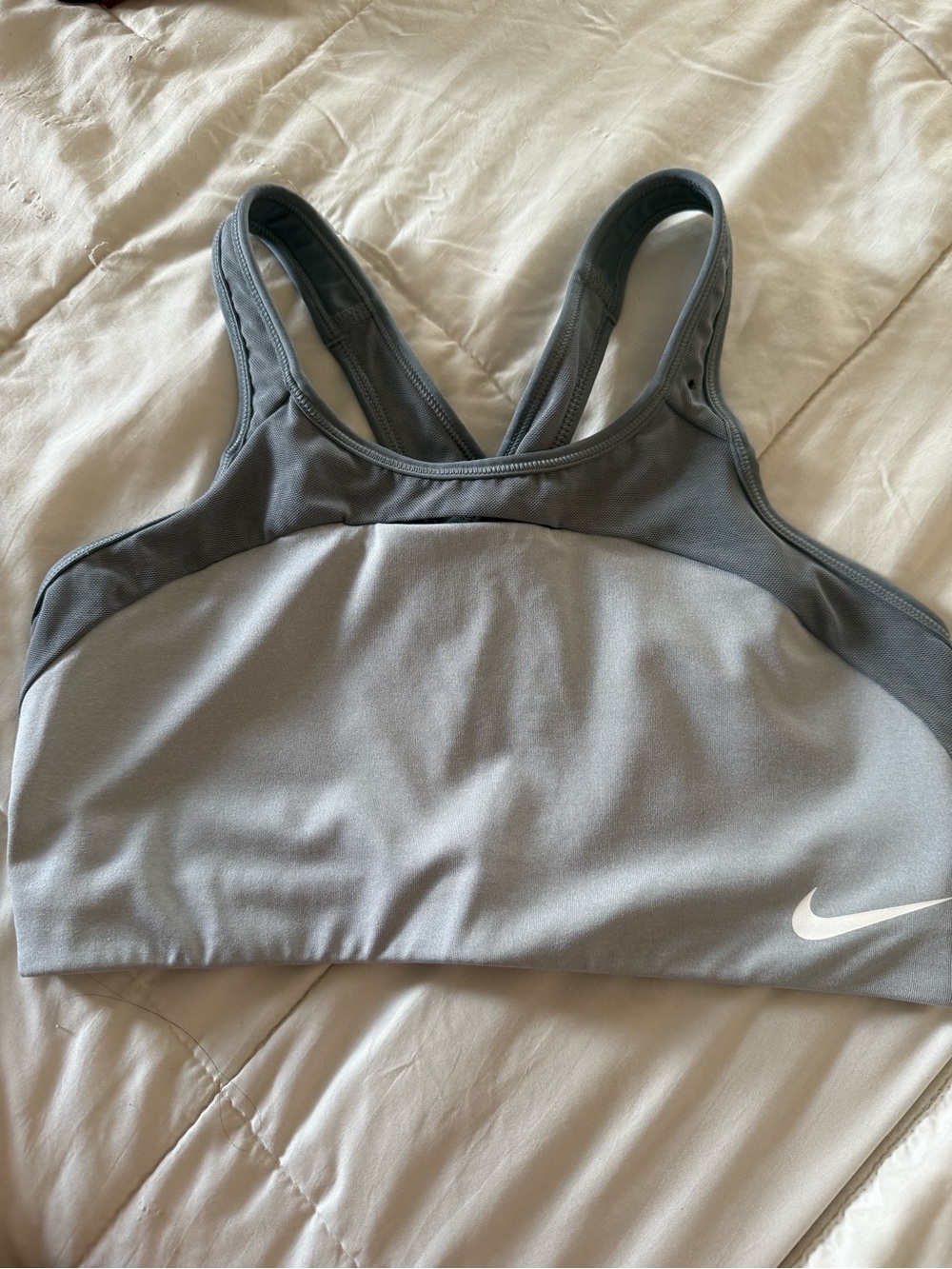Nike Gray & Charcoal Racerback Sports Bra